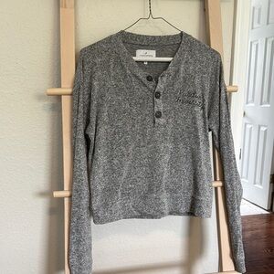 Purdue Heather Gray Knit Top